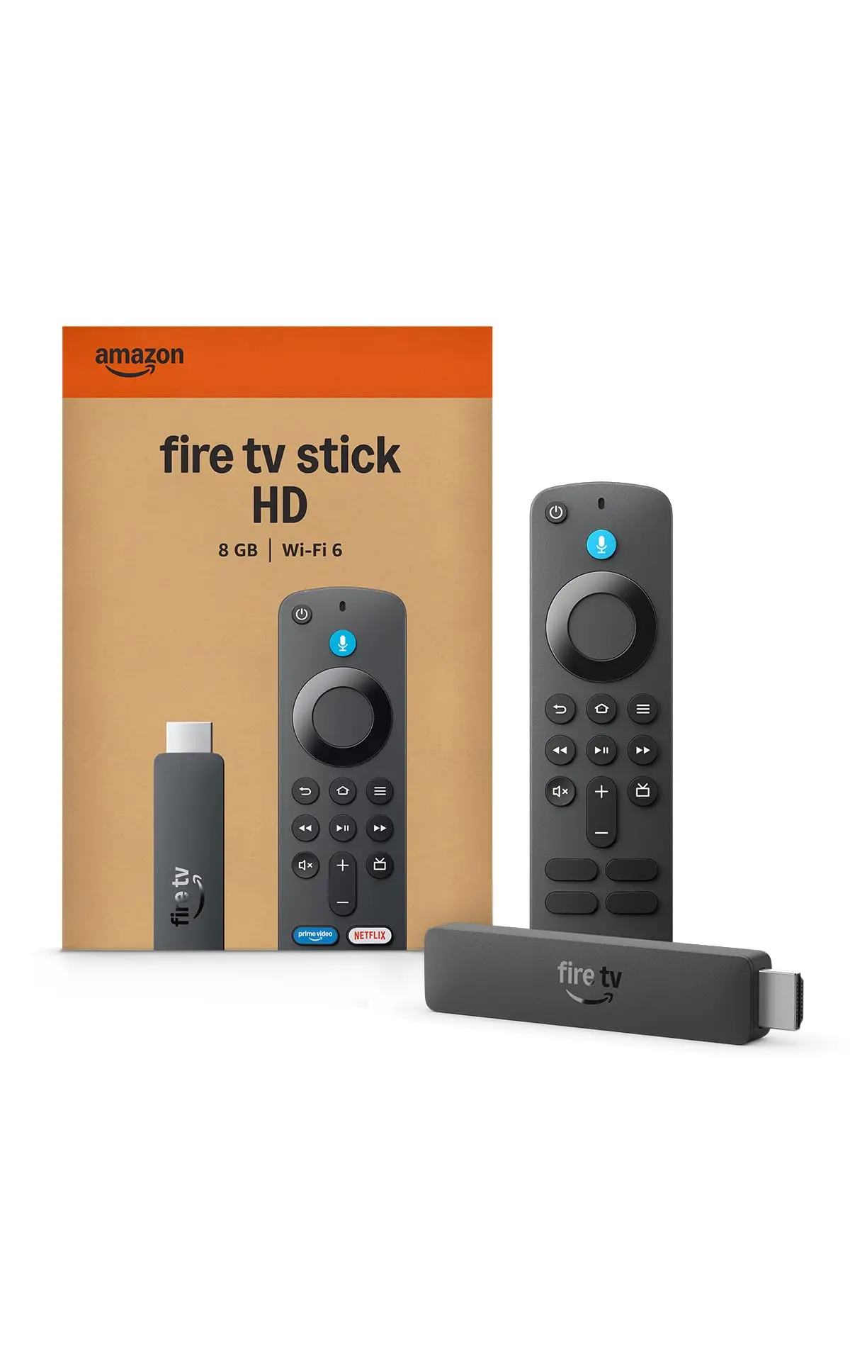 Amazon Fire TV Stick HD (modelo mais recente), Controle Remoto por Voz com Alexa, alimentado pela TV, com configuração simples e Acesso Antecipado à Alexa+