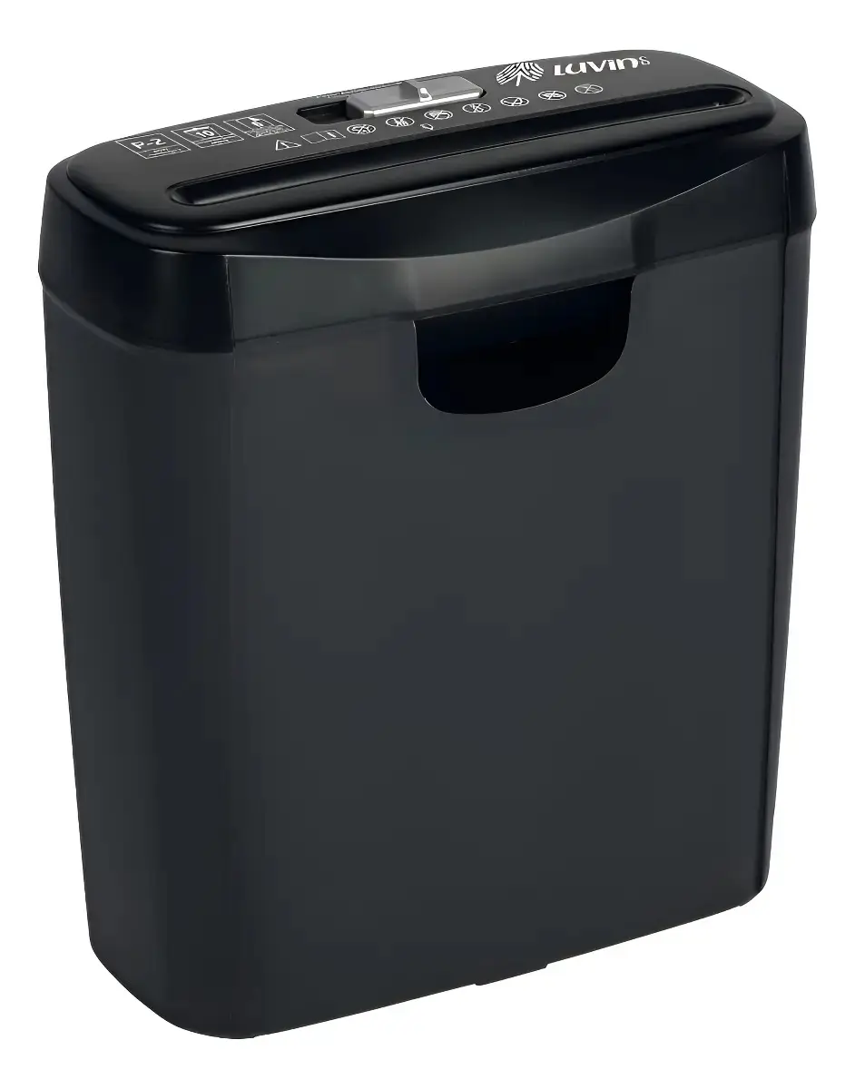 Fragmentadora de Papel Eletrica Automática Trituradora Picotadora Silenciosa LuvinCo Preto