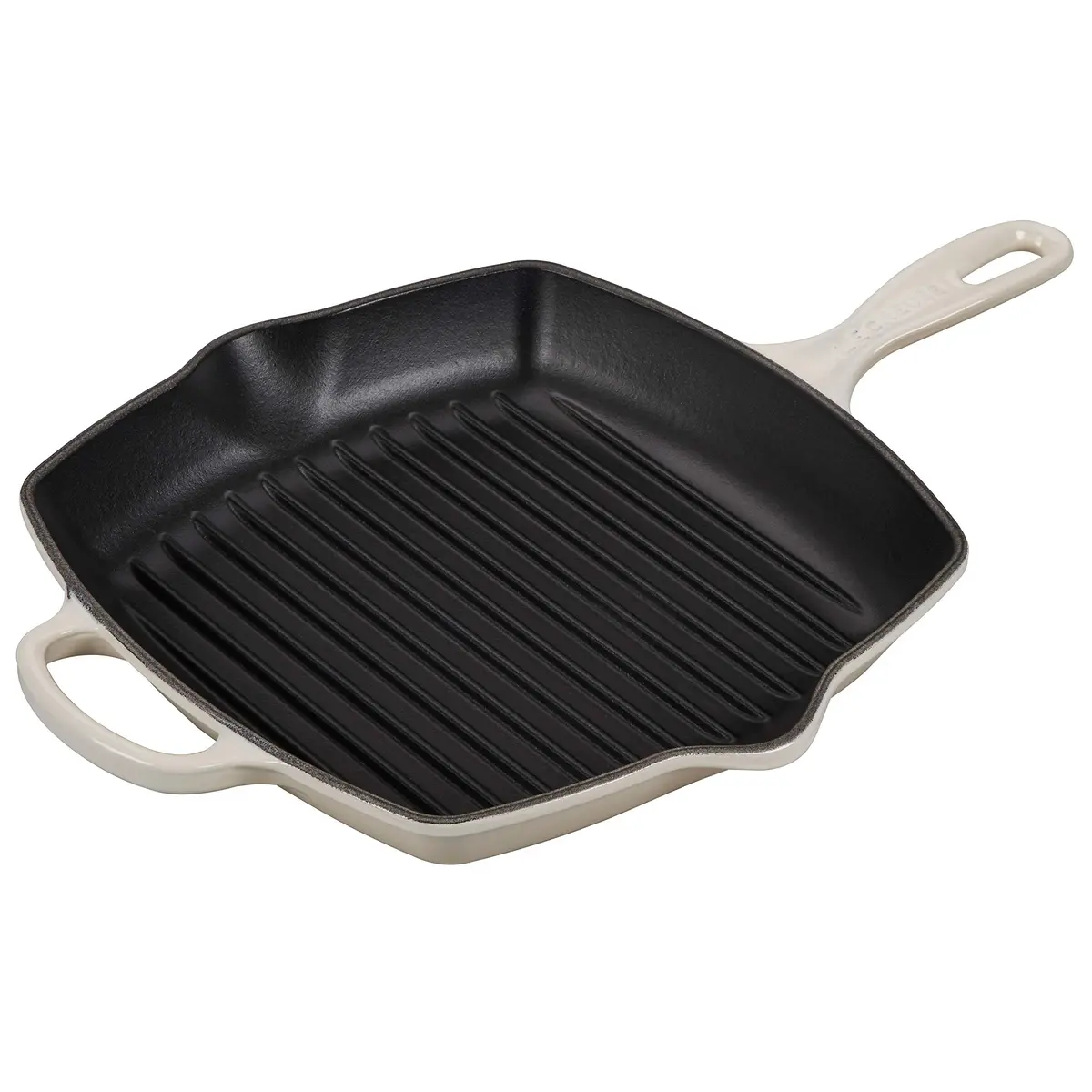 Le Creuset Grelha Quadrada 26 cm Ferro Fundido Esmaltado Signature Meringue
