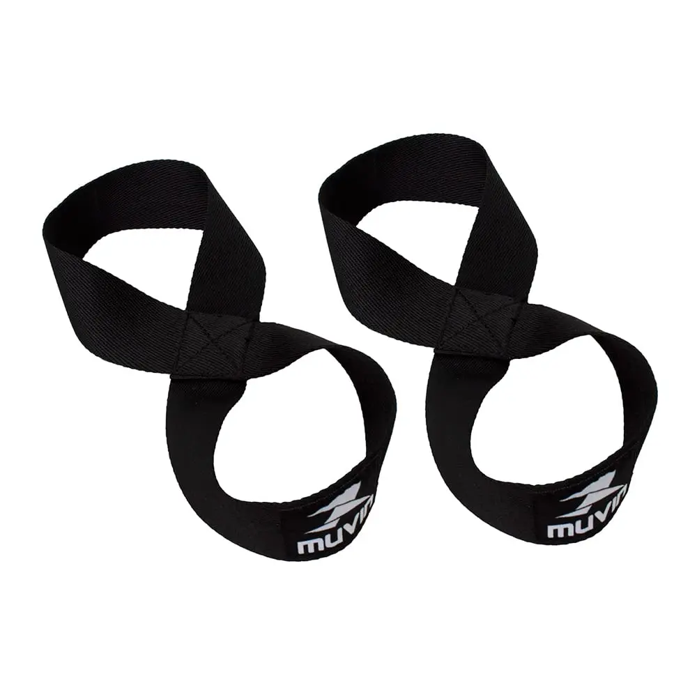 Strap Musculação 8 Muvin – Par – Três Tamanhos – 60, 70 ou 80 cm - Levantamento de Peso – Proteção – Haltere – Resistente – Confortável – Antiderrapante – Maior aderência - Melhor Desempenho - 1