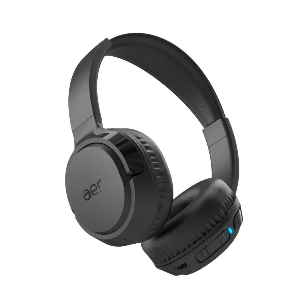 AER by Geonav Fone de Ouvido sem fio Bluetooth AerJoy, On-Ear Dobrável, autonomia* 52 horas, Equalização via Aplicativo, função Encontrar fone, AER13BK, Preto - 1