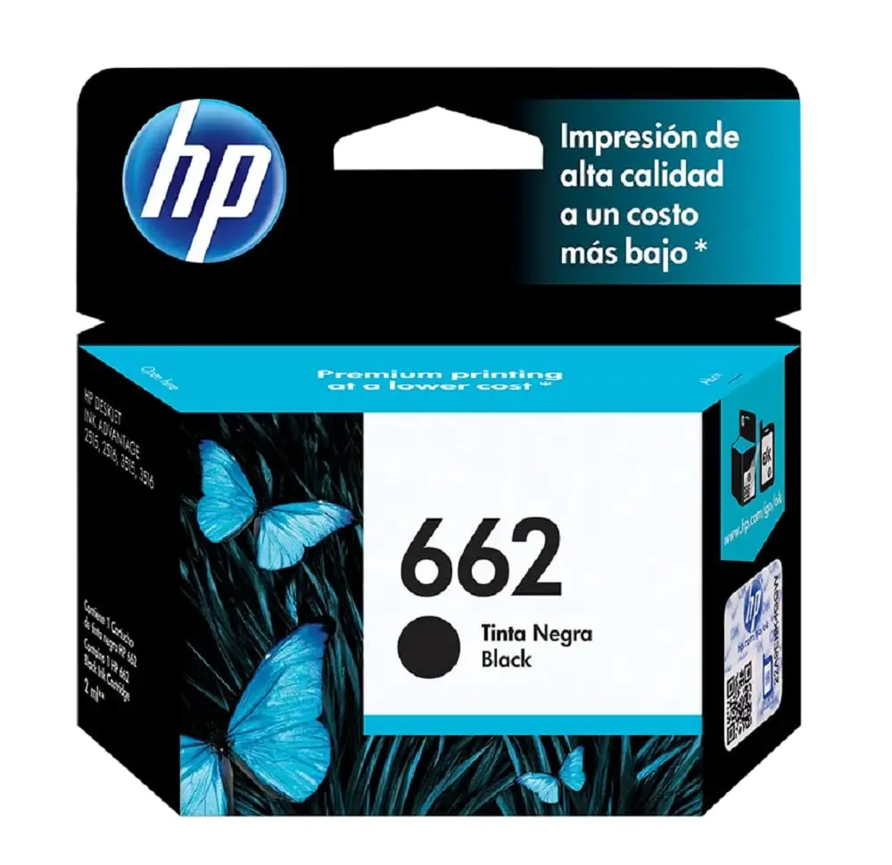 Cartucho HP 662 preto Original (CZ103AB) Para Impressora DeskJet 2516, 3516, 3546, 2546, 1516, 4646, 2646 - 1
