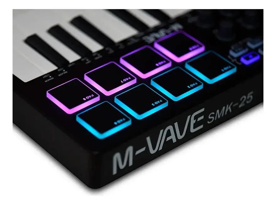 Teclado Controlador MIDI M-Vave SMK-25 25 Teclas 8 Pads Bluetooth thumbnail 2