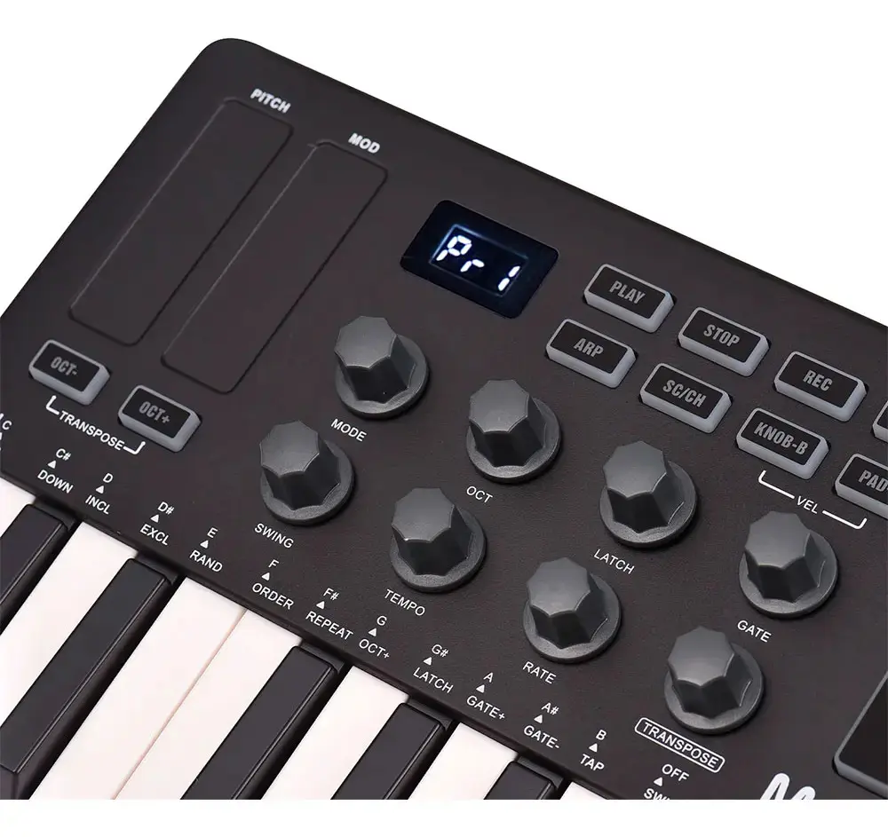 Teclado Controlador MIDI M-Vave SMK-25 25 Teclas 8 Pads Bluetooth thumbnail 3