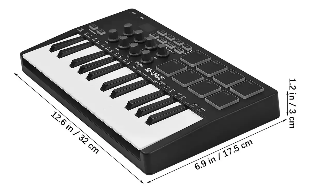Teclado Controlador MIDI M-Vave SMK-25 25 Teclas 8 Pads Bluetooth thumbnail 5