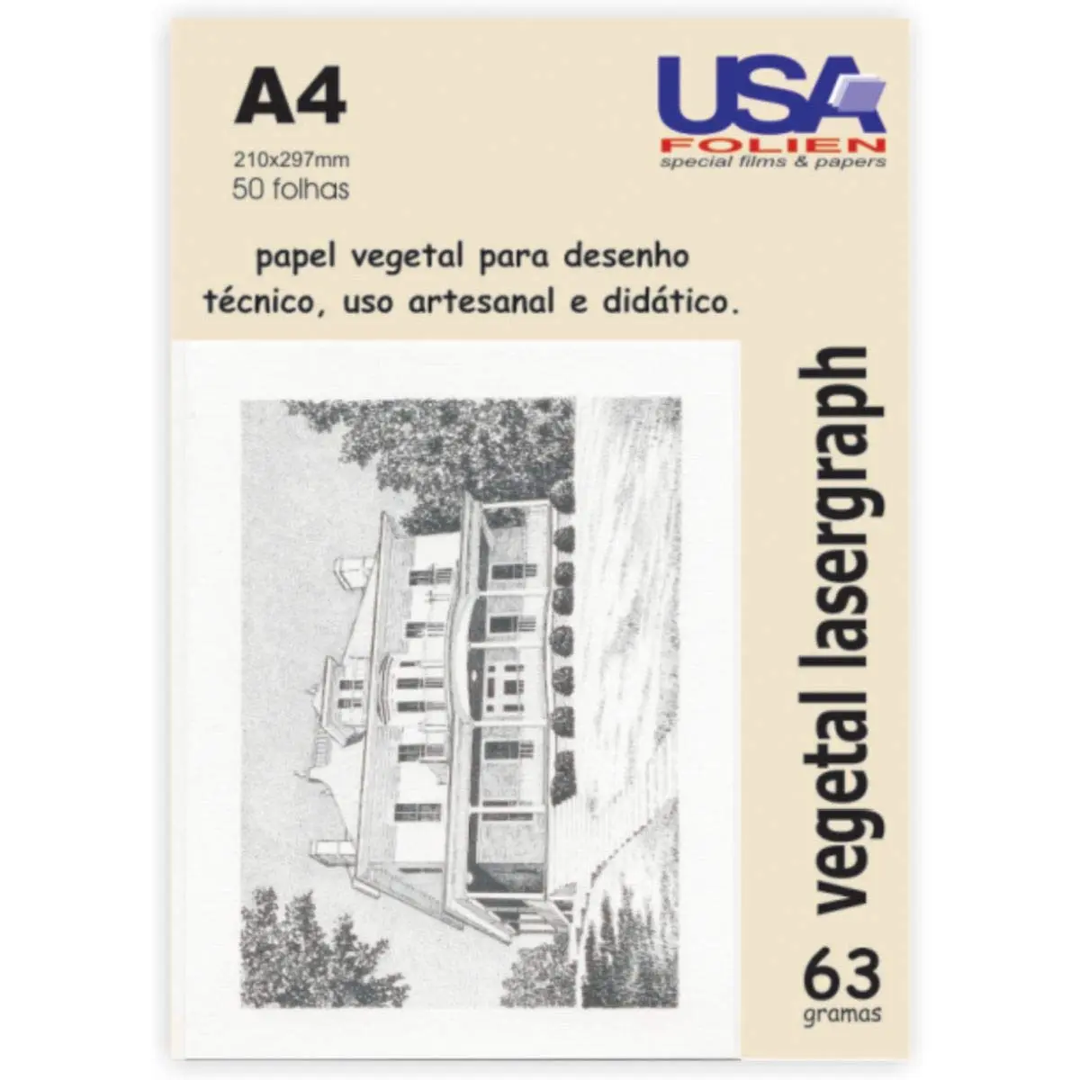 Papel Vegetal A4 60G 210X297Mm Cx Com 50-46691