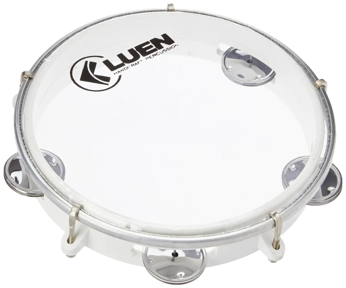 Pandeiro Abs Branco Junior Pele Cristal 08"- Luen - 1