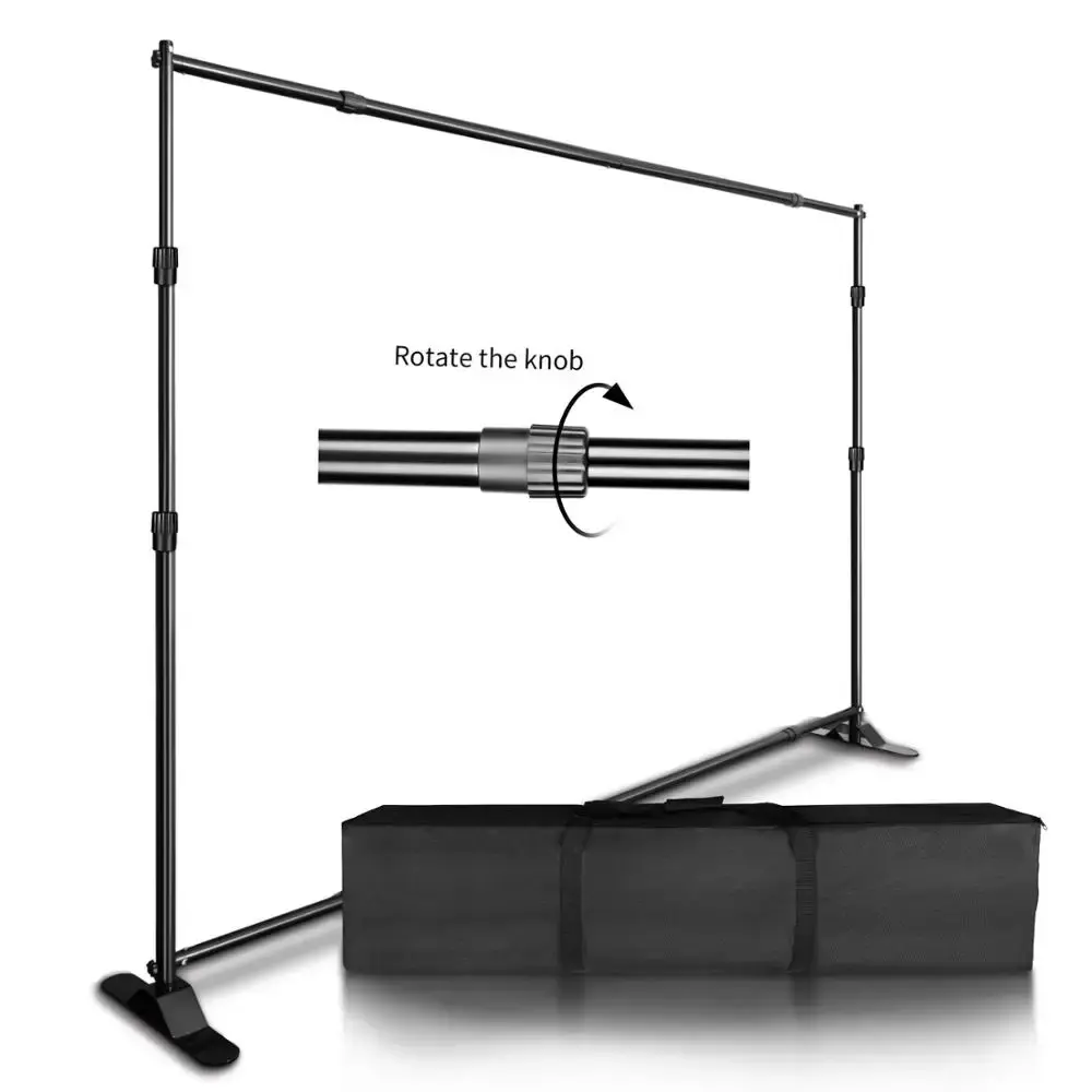 Suporte de fundo duplo-crossbar quadro sistema de apoio para fotografia photo studio vídeo musselina tela verde