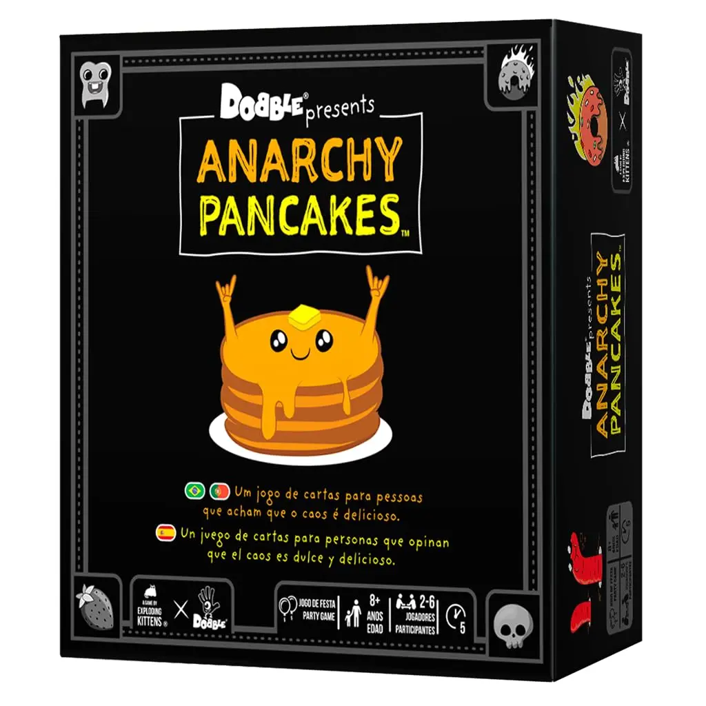 Galápagos, Dobble: Anarchy Pancakes, Jogo de Cartas para Família, 2 a 6 jogadores, 5 minutos por partida - 1