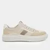 【Tam.: 38 39 40 41 e 42】Tênis Couro Democrata Wide Masculino - Bege - 1