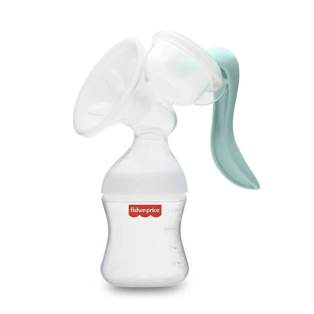 Bomba de Leite Materno Manual Fisher-Price, Branco e Verde, 130ml | Sucção Suave