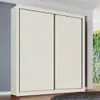 Guarda-Roupa Móveis Europa Zurique Flex com 2 Portas de Correr e 4 Gavetas - 170cm de largura - Off White - 1
