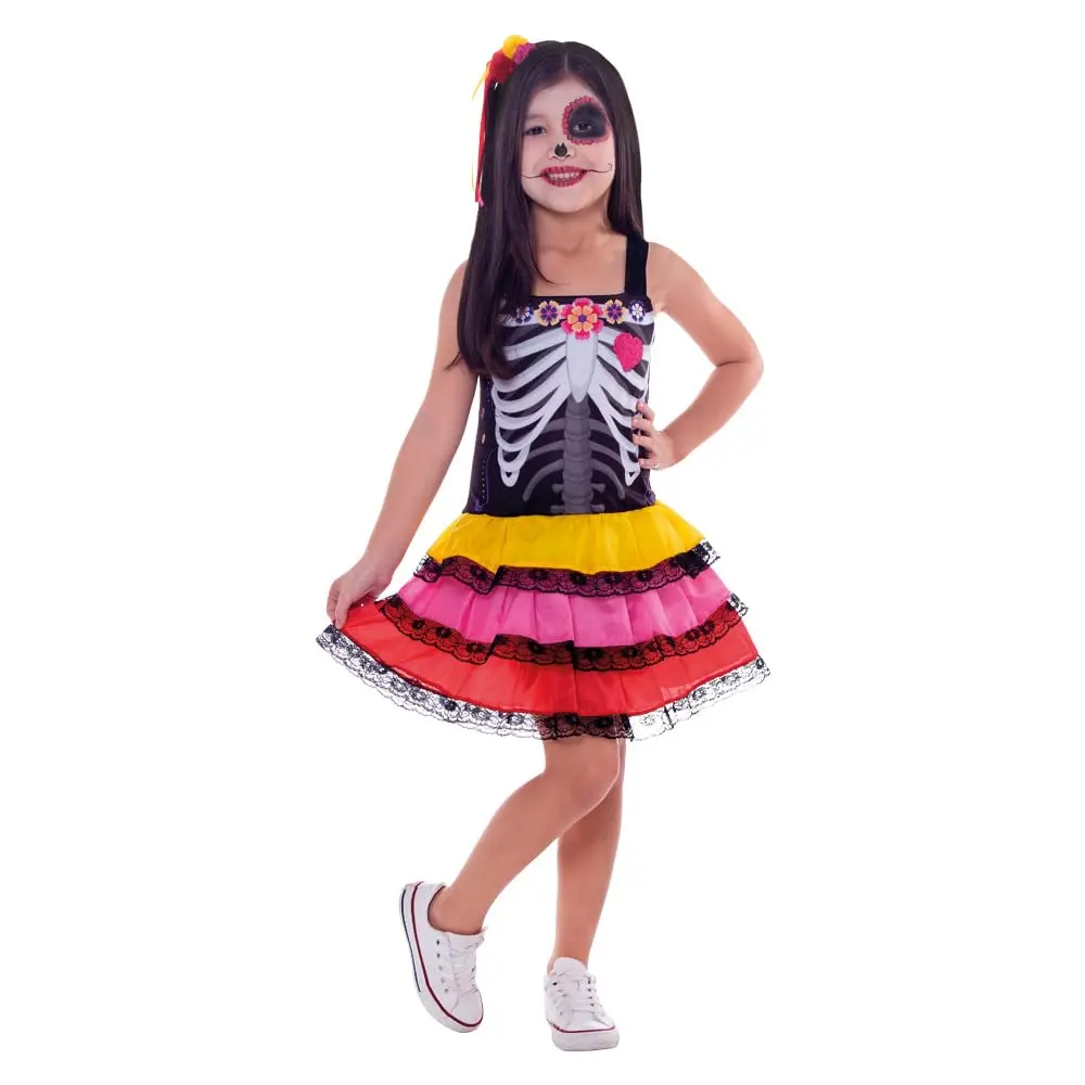 Novabrink - Super Magia & Halloween Fantasia Caveira Mexicana M