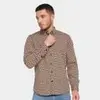 Camisa Masculina Estampada Manga Longa - SOMENTE P - 1