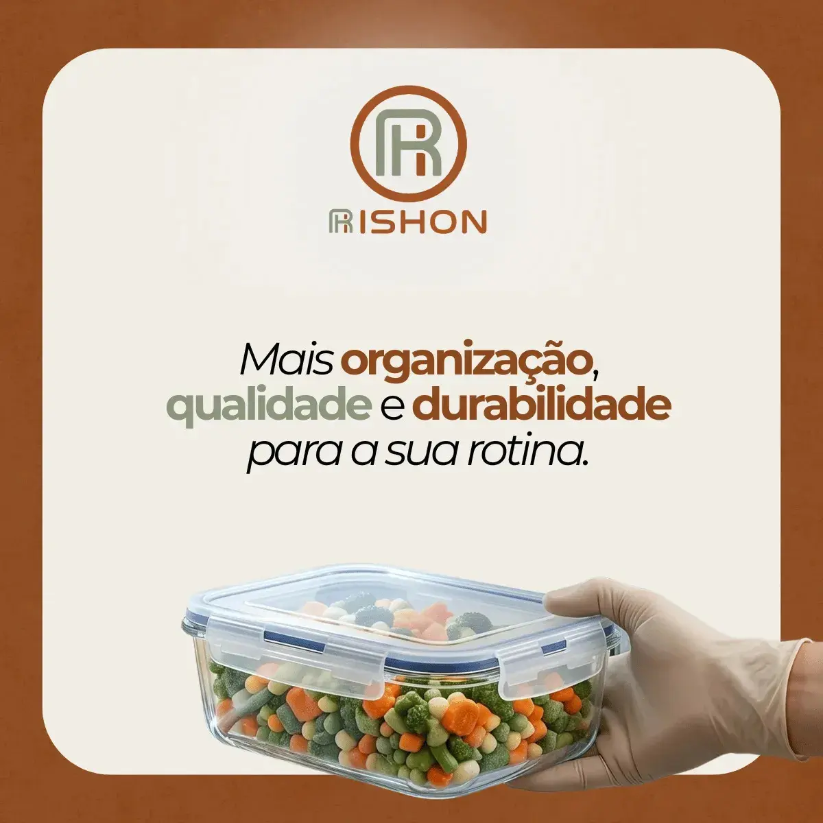 Kit 10 Pote De Vidro Marmita Hermético 640ml Freezer Fitness Rishon thumbnail 6