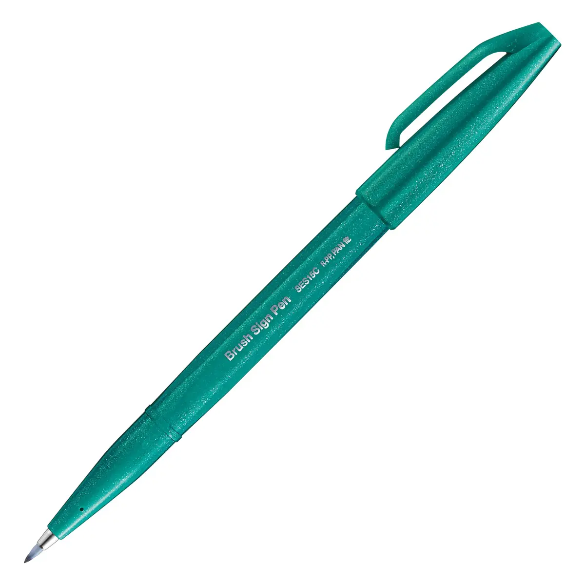 Pentel Caneta Pincel Brush Sign Pen Verde Turquesa SES15C-D3X - 1