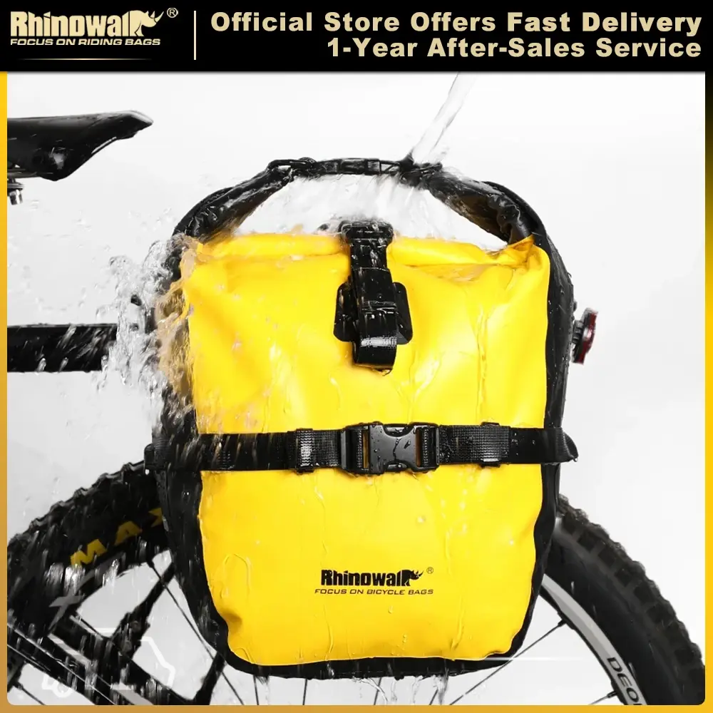 Bolsa de Bicicleta Rhinowalk 20L, Impermeável, Portátil, Grande Capacidade de Armazenamento, para Ciclismo e Viagens, 1 ou 2 unidades.