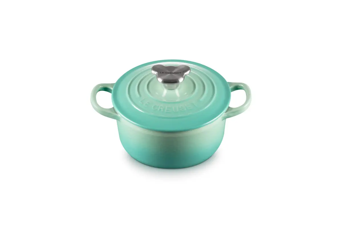 Le Creuset Caçarola de forno francesa redonda com puxador de urso, 14 cm, menta fresca