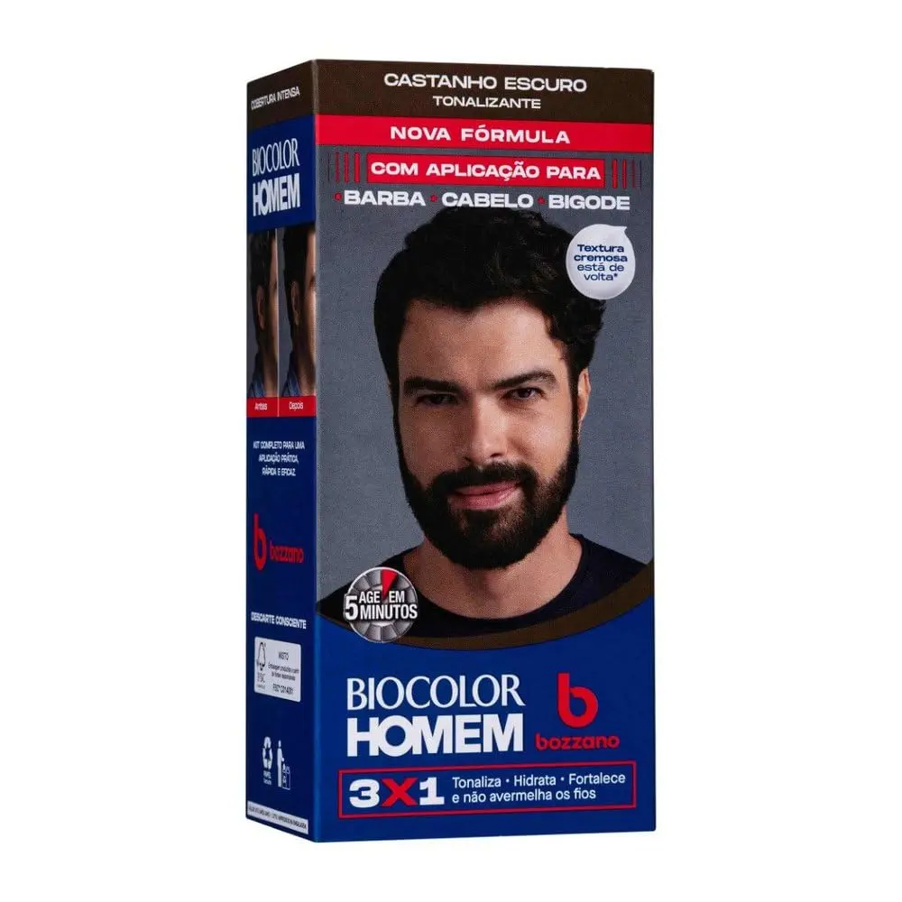 Biocolor Homem Tonalizante De Cabelo Masculino Bozzano Castanho Escuro - 1