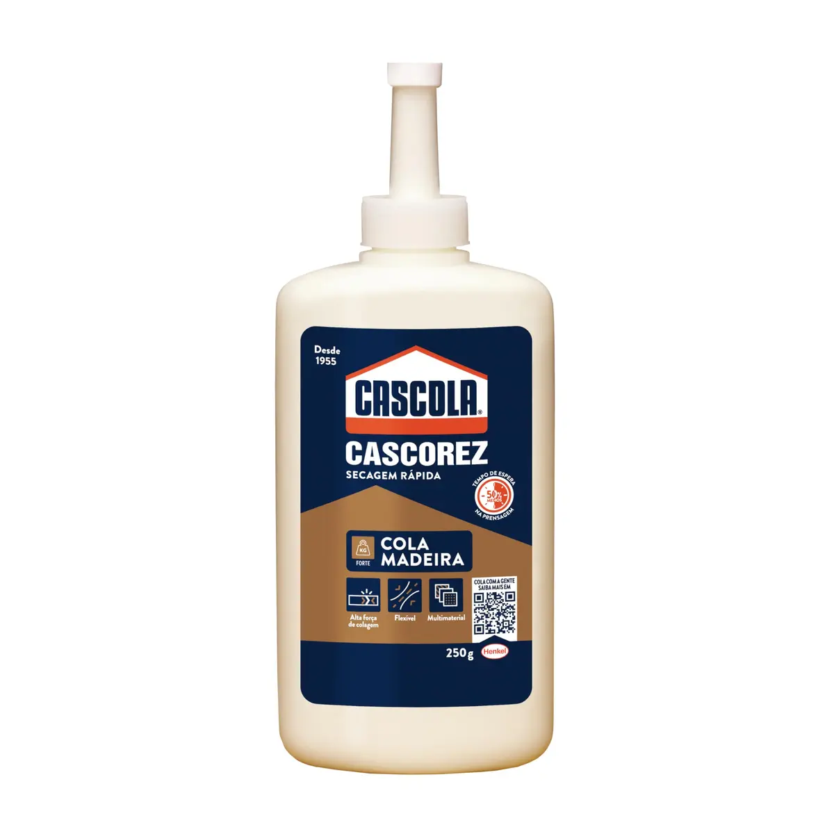 Cola Cascorez para Madeira, Branco, 250 g, Cascola