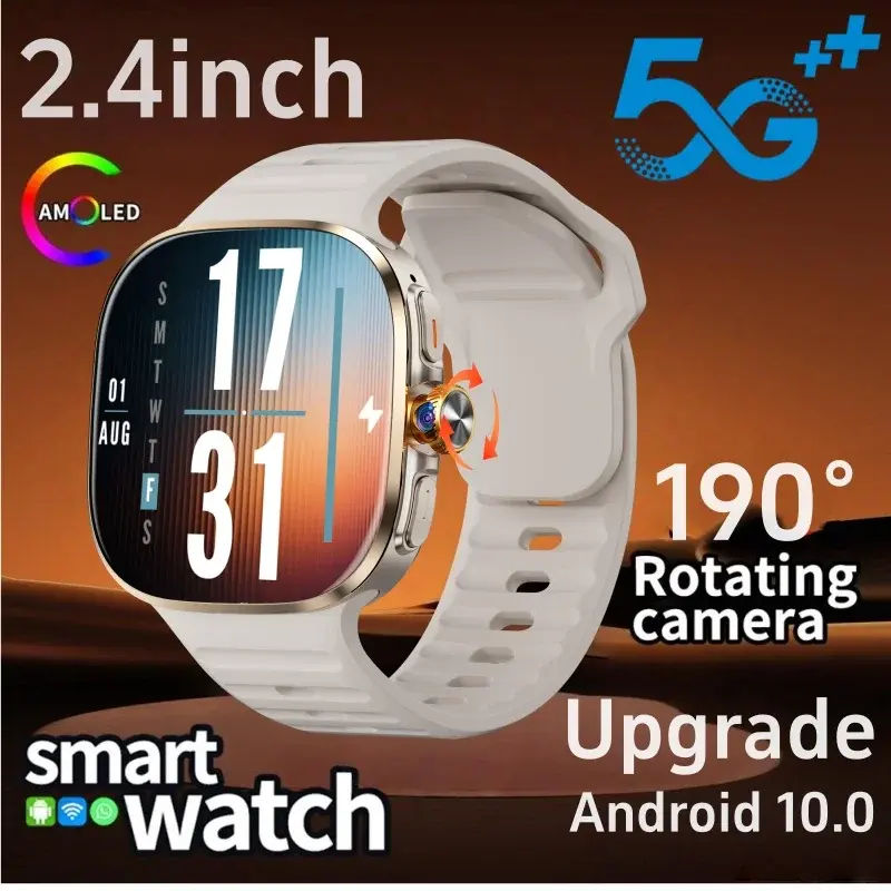 M99 smartwatch 5g com tela amoled de 2.4 polegadas 900w câmera rotativa wifi gps posição bússola nfc bluetooth relógio inteligente das mulheres dos homens