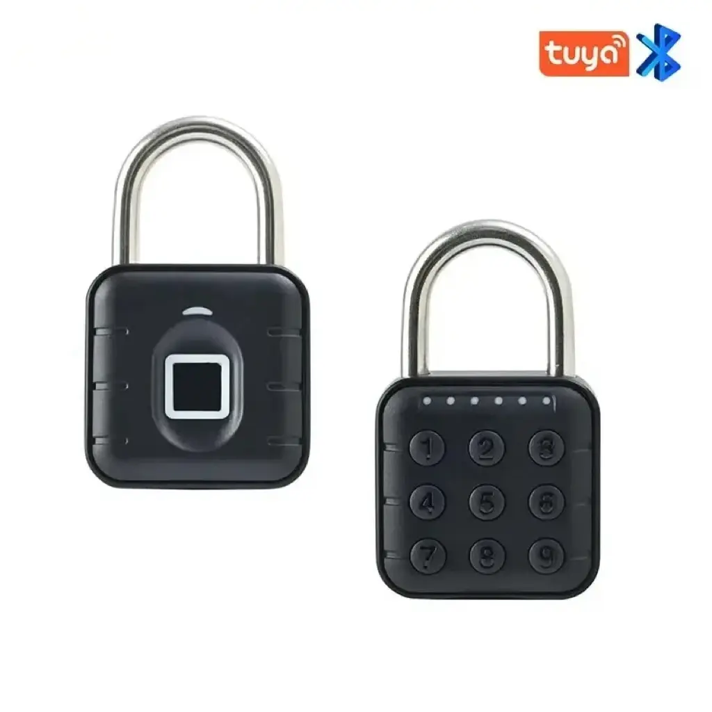 Cadeado Eletrônico Tuya Bluetooth com Impressão Digital, Cadeado Digital para Bagagem, Senha Temporária via APP, Controle Remoto, IP67, Brinquedos de Descompressão - 1