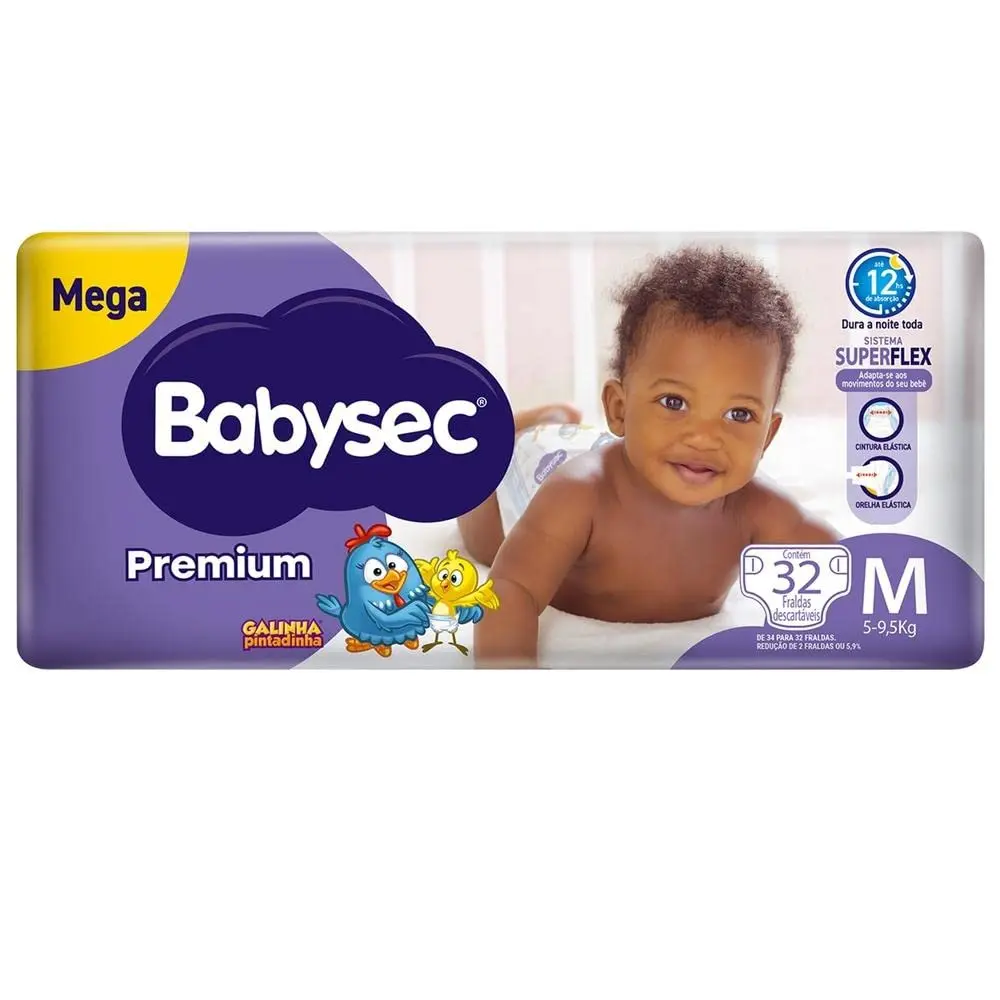 Babysec Fralda Premium M 32 Unidades - 1