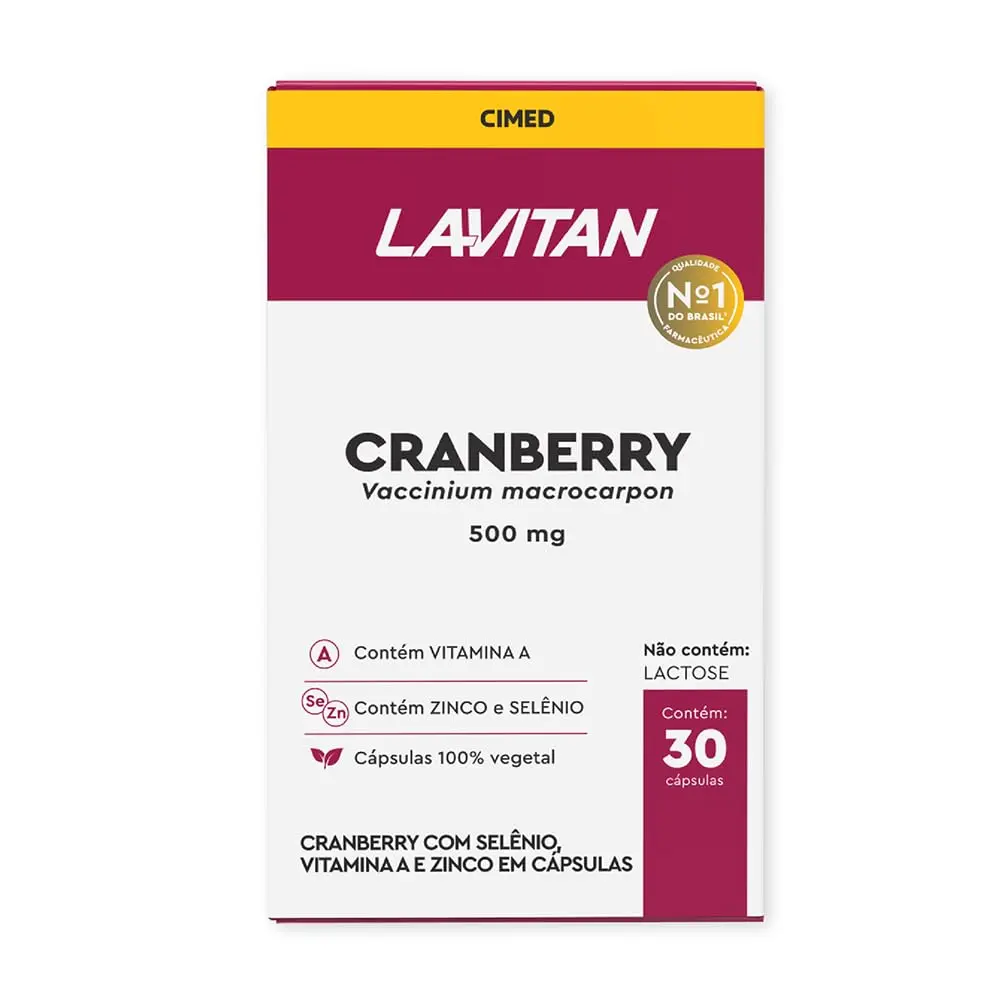 Multivitamínico Lavitan Cranberry Selênio 30 Comprimidos