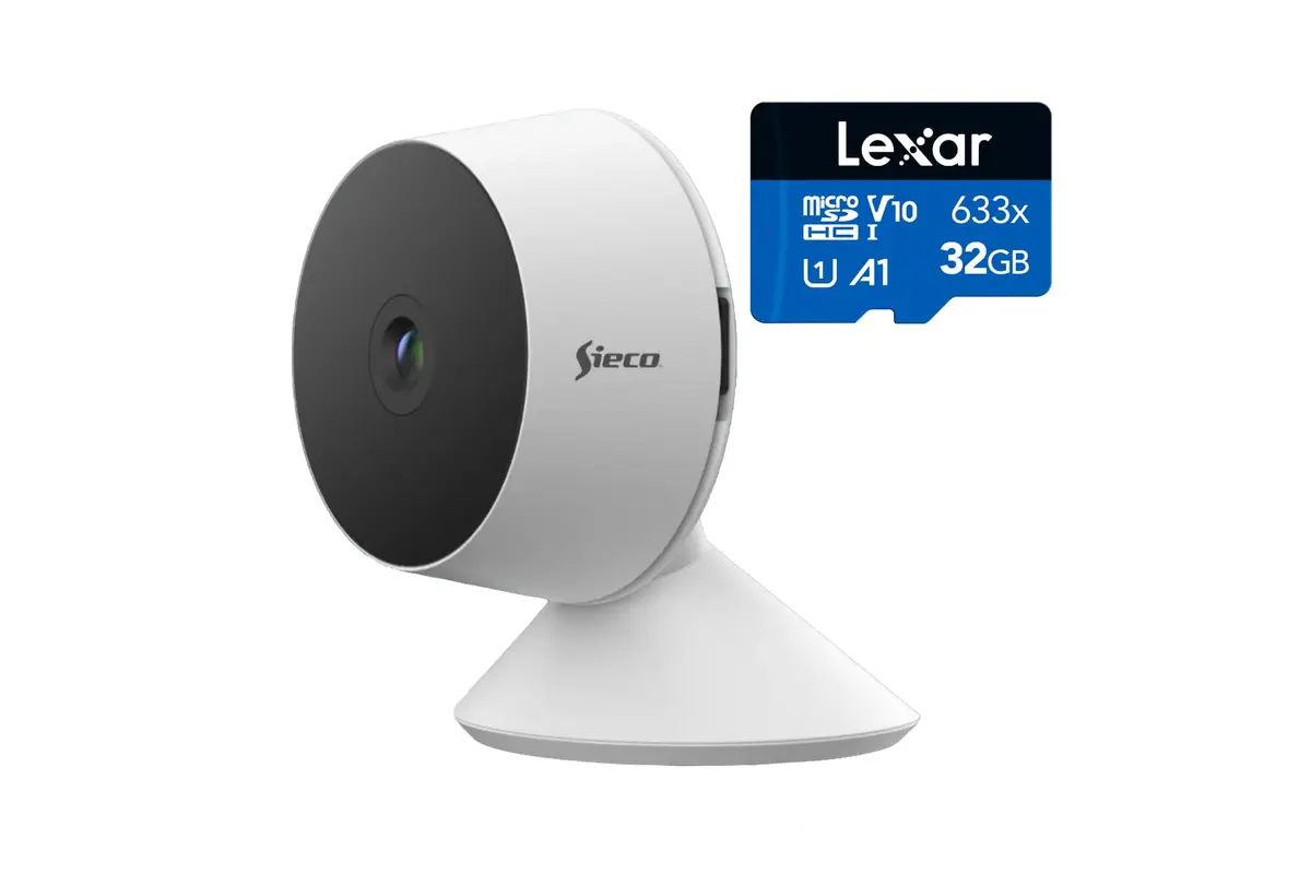 Sieco Câmera de Segurança Wi-Fi S30, 1080p Full HD, Áudio Bidirecional, Detecção de Movimento, com Cartão Lexar 32GB Classe 10, Monitoramento Remoto - 1