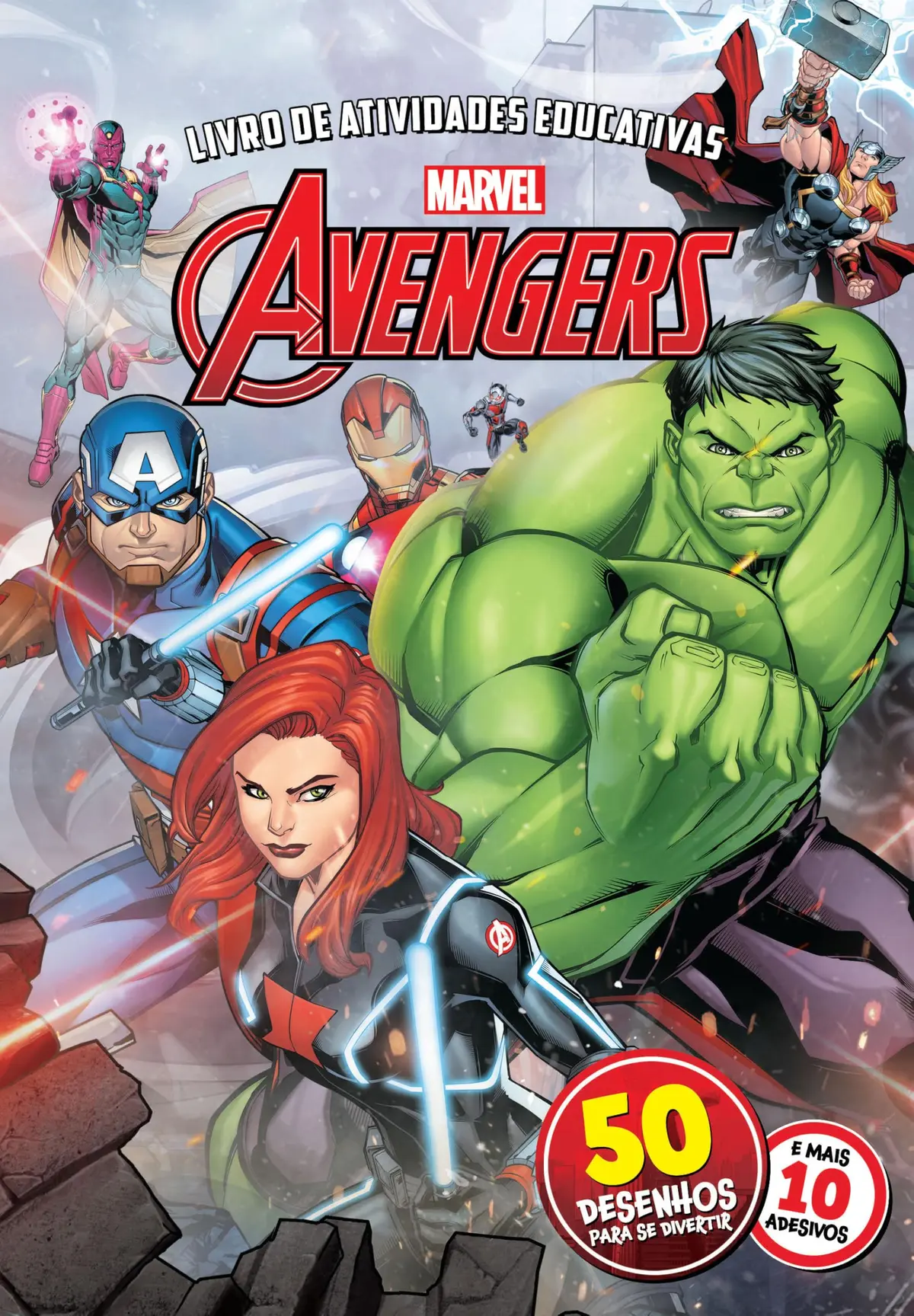 50 páginas para colorir marvel: avengers | Livro de Colorir