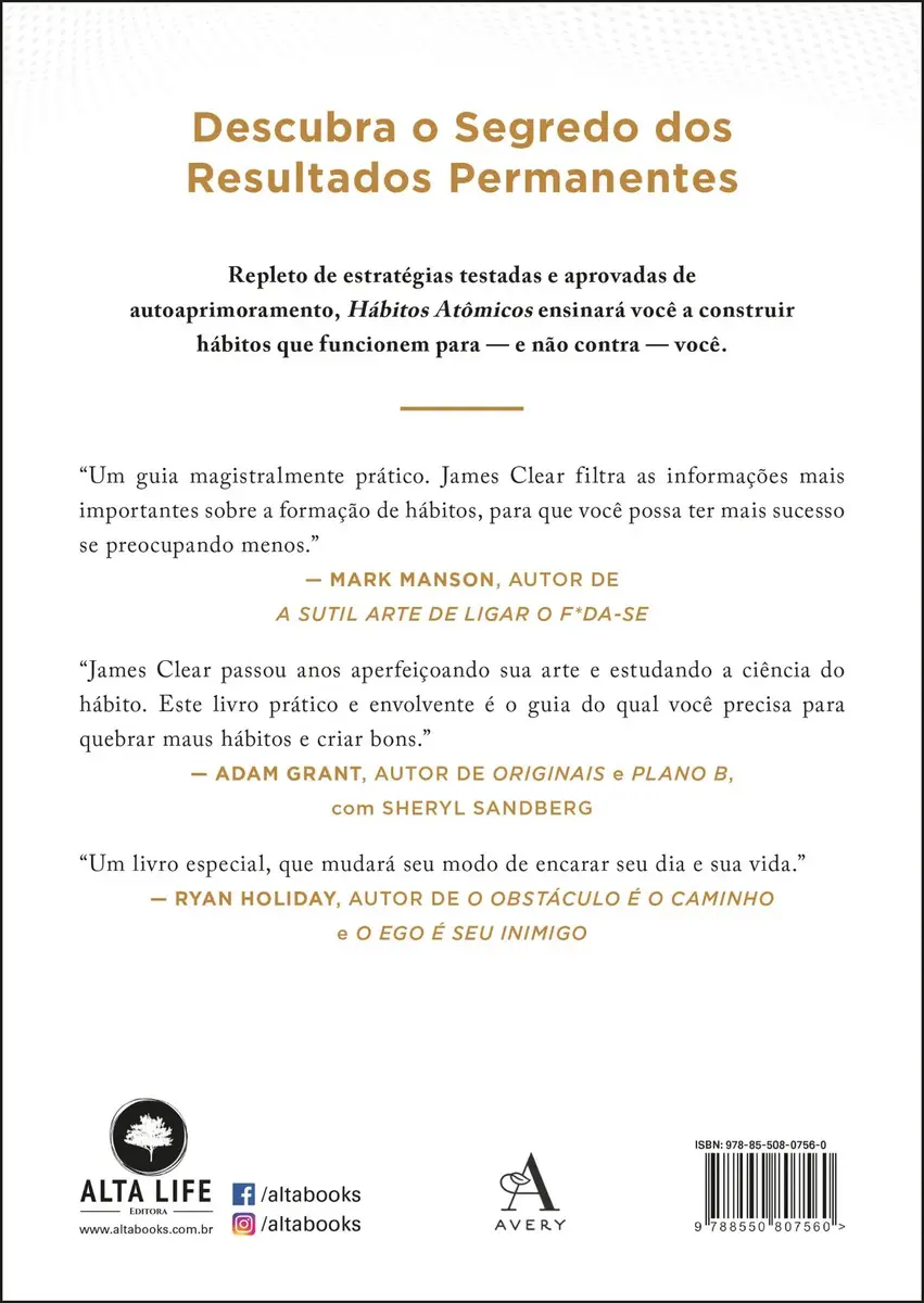 Hábitos atômicos - Clear, James - Editora Alta Books - Capa Mole thumbnail 3