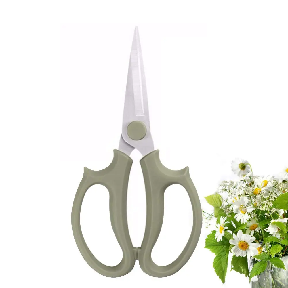 Tesoura de flor Leize, tesoura floral de aço inoxidável espessa, poda forte para flores, ramos e folhas - 1