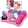 Maquiagem Infantil Kit de Beleza Mechas Coloridas Cabelo Mega Compras, Rosa - 1