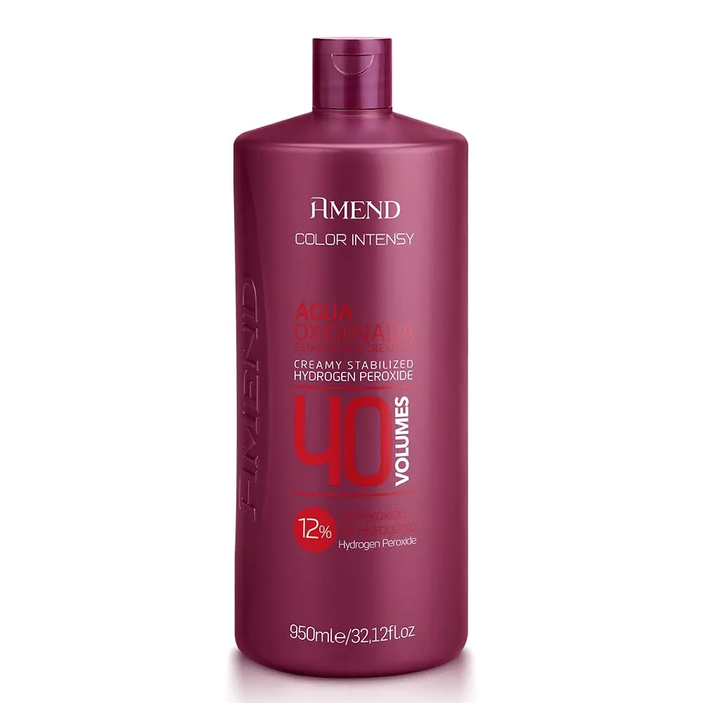 Água Oxigenada 40 Volumes Cremosa 950ml | Amend Color Intensy | Máximo poder clareador com textura cremosa de fácil mistura e aplicação.