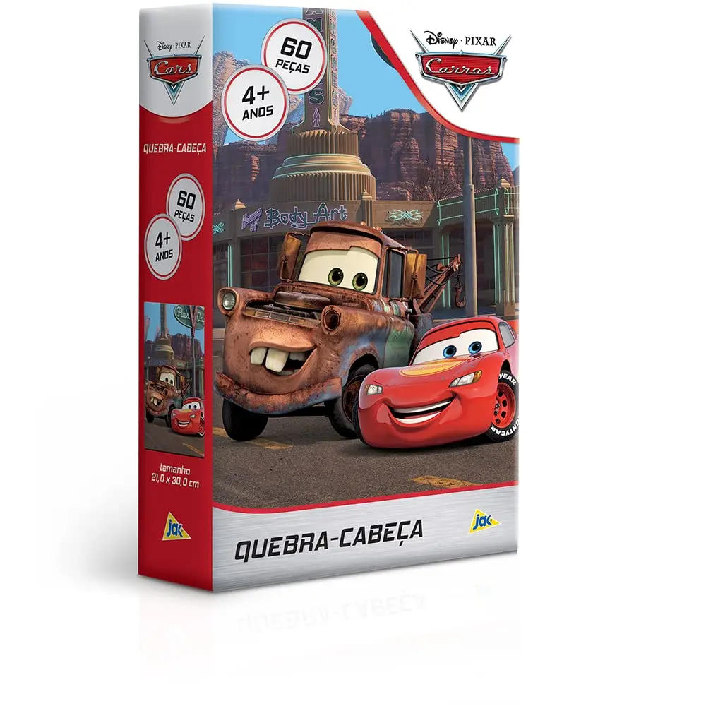 Toyster - Quebra Cabeça: Carros - 60 peças - JAK - 1