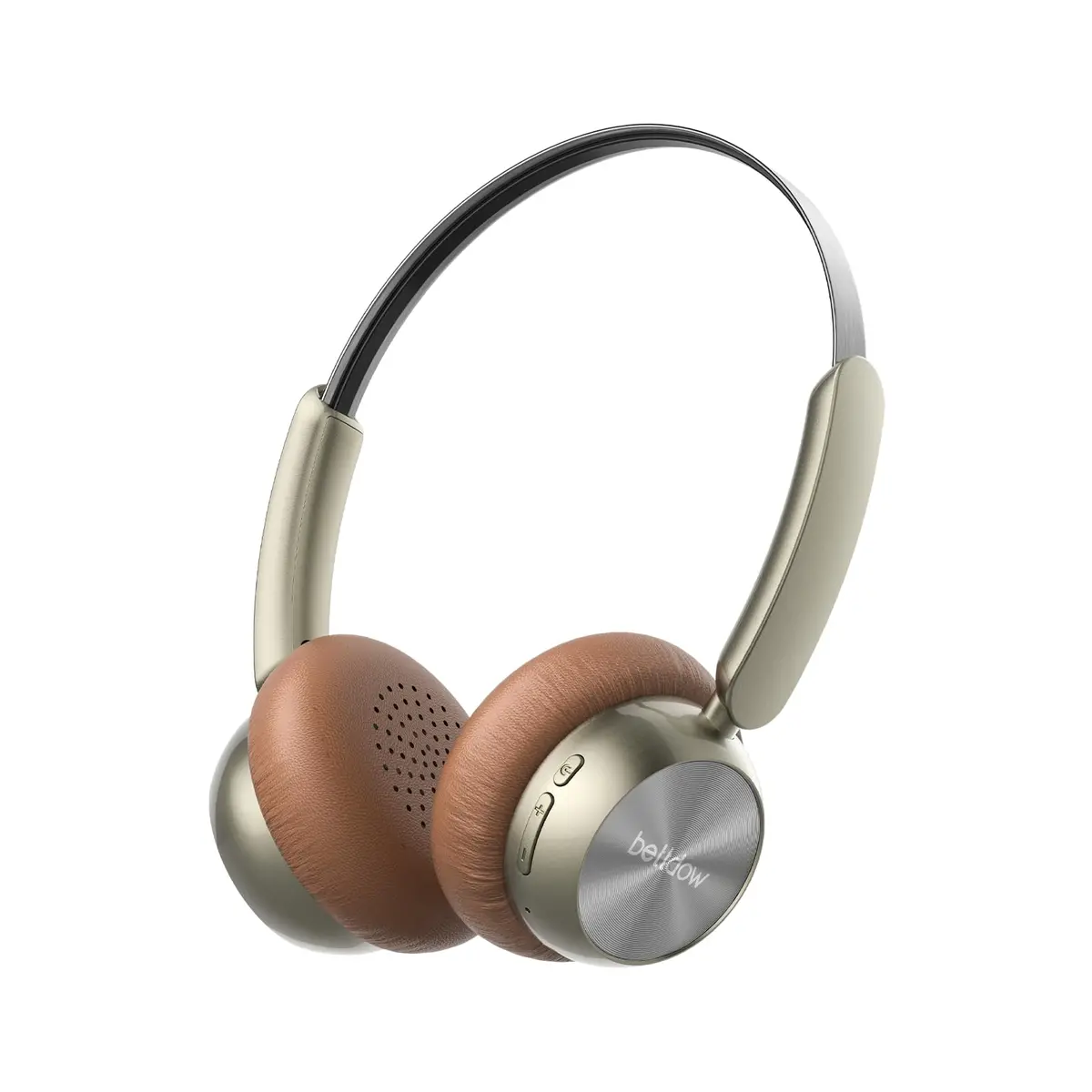 Fones de Ouvido Bluetooth J238, Headphone On-Ear com Som Hi-Fi Estéreo, Leve 92g, Bluetooth 5.3, Carregamento Type-C, 6-8h de Bateria, Ouro - 1