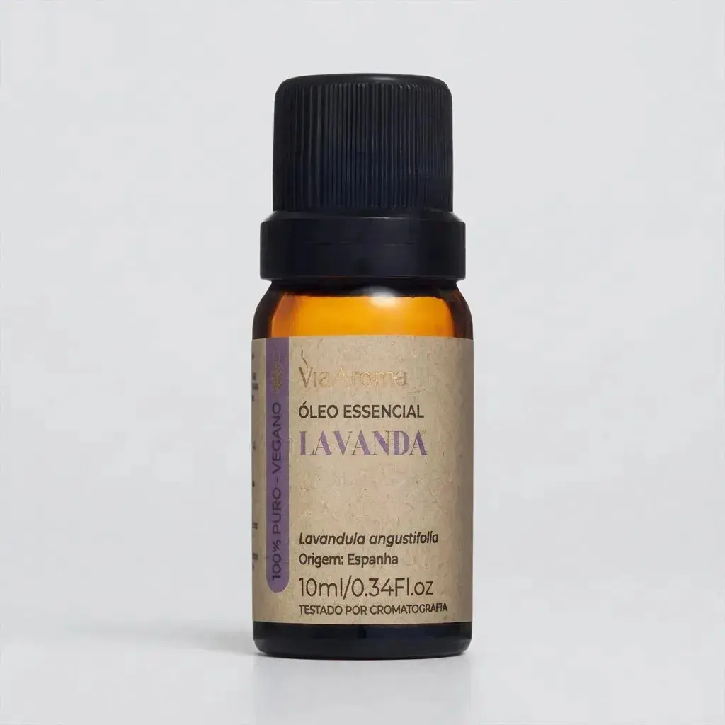 Oleo Essencial Lavanda Via Aroma 10ml Puro e Natural