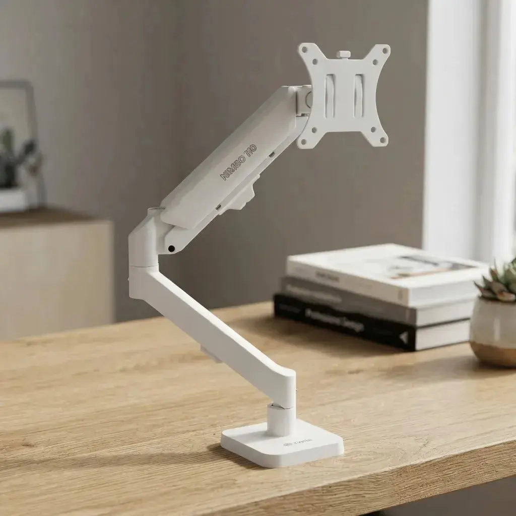 Suporte Articulado Para Monitor 13 a 32 Pistão a Gás Ajustável Zinnia Nimbo 110 Branco thumbnail 7