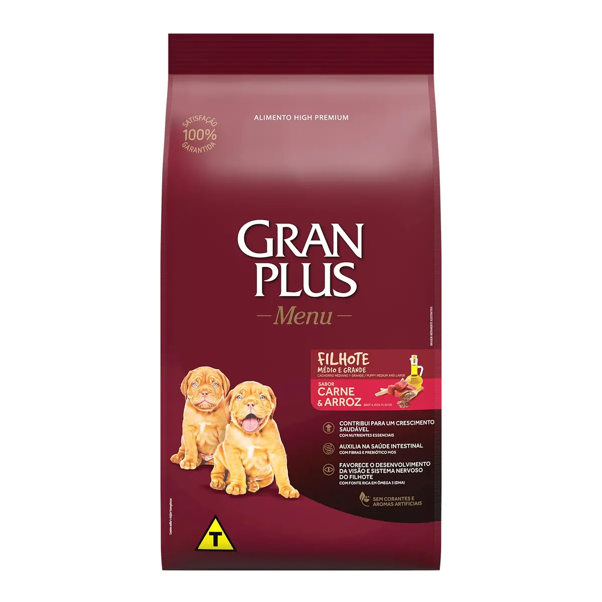 Guabi Natural Ração Granplus Menu Cães Filhotes Carne E Arroz 15Kg | Guabi Natural