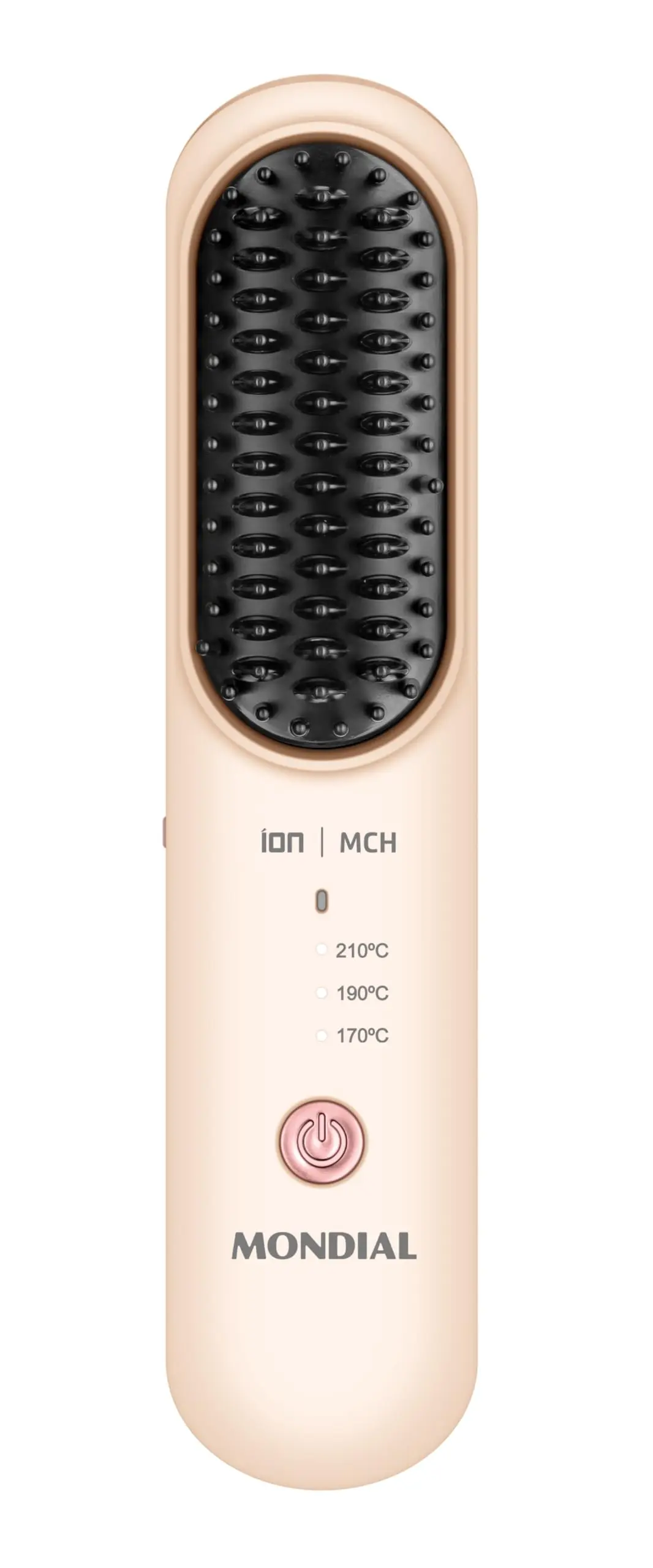 MONDIAL, Escova Alisadora Sem Fio Ceramic Pink GO, Rosa Claro, Bivolt - EA-09