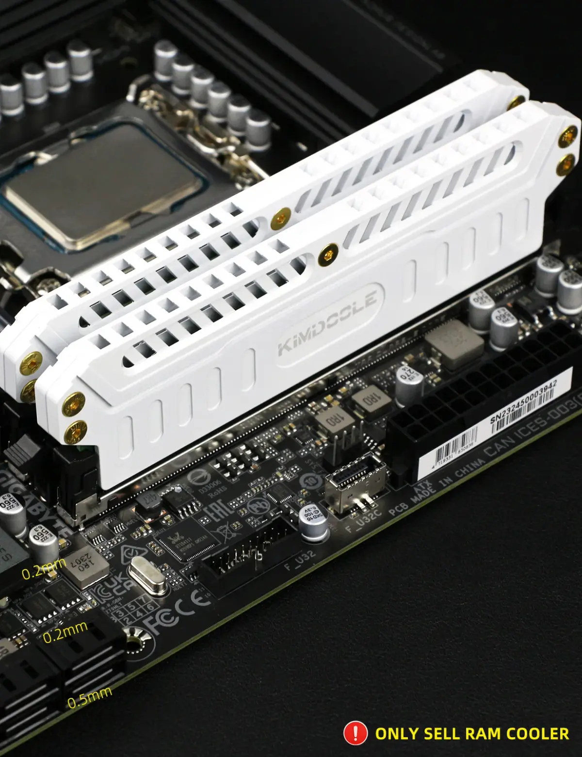 Kimdoole ddr4/ddr5 liga de alumínio memória ram cooler refrigeração do dissipador de calor colete para pc ram pc jogo overclock cooler para ram