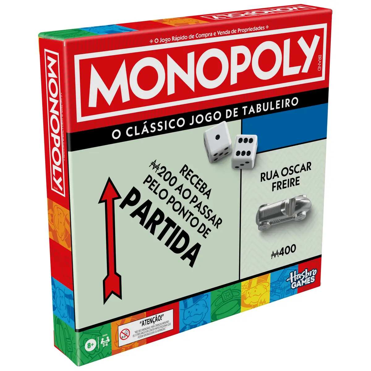 Monopoly Jogo de tabuleiro para a família, jogos de estratégia, 2 a 6 jogadores, jogos para crianças