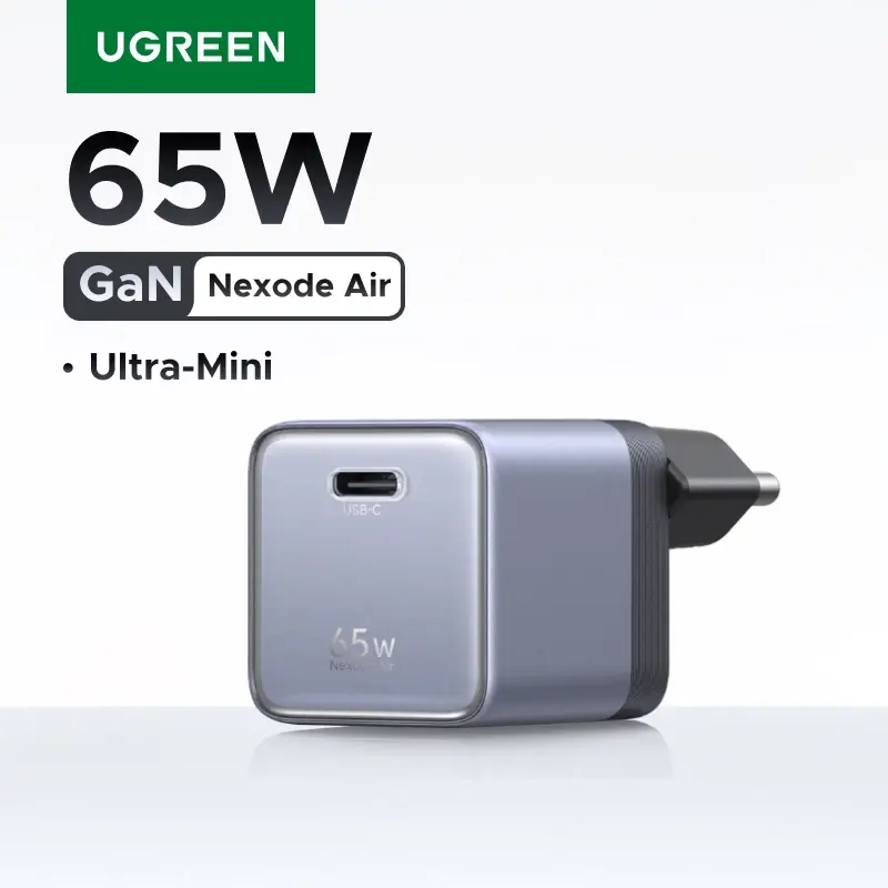 Carregador UGREEN Nexode Air 65W GaN Ultra Mini AVS PPS PD3.0 para MacBook Pro, Notebook, iPhone 18, 17, Samsung S26 Ultra, iPad Tablet
