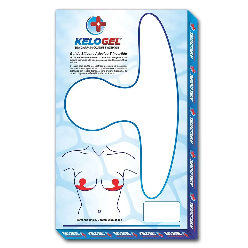 Fita Adesiva Gel De Silicone T Invertido Mama 2un Kelogel | Gel de Silicone Adesivo Kelogel ️ é eficaz no gerenciamento de cicatrizes, cicatrizes hipertróficas ou queloides