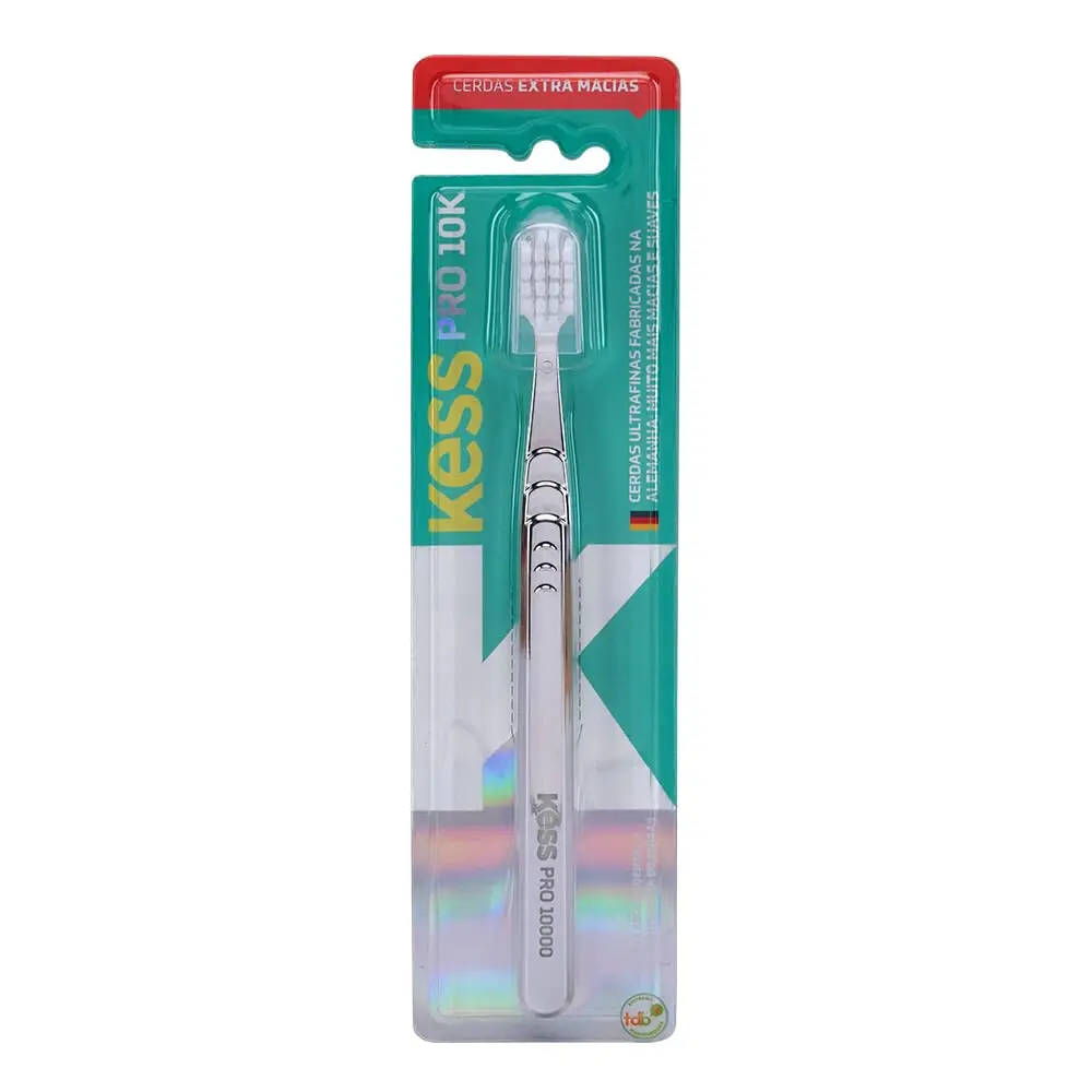 ESCOVA DENTAL KESS PRO 10K METALLIC SILVER EXTRA MACIA