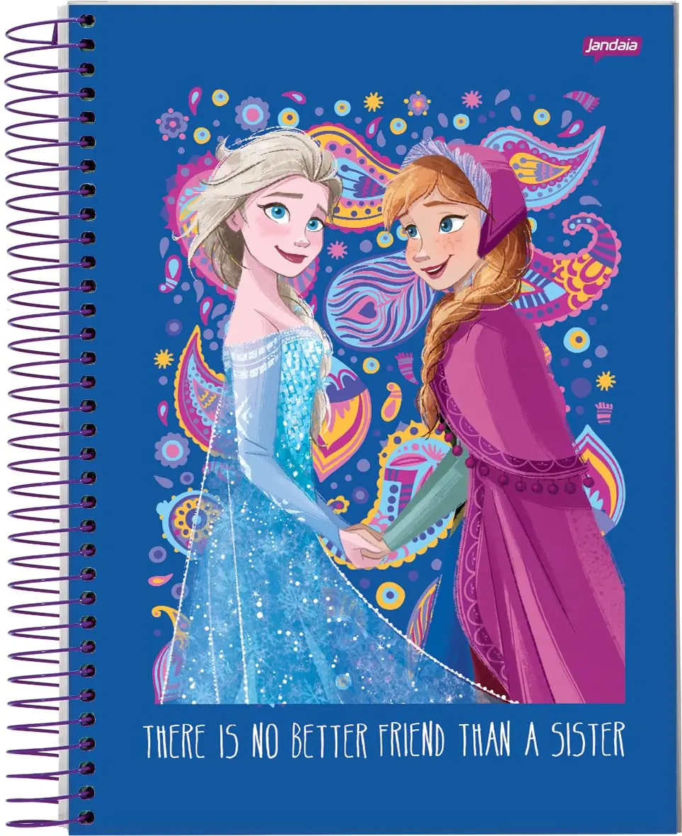 Caderno Espiral Univ CD 10 Matérias 160 Fls Frozen There Is No Better FSC - Jandaia