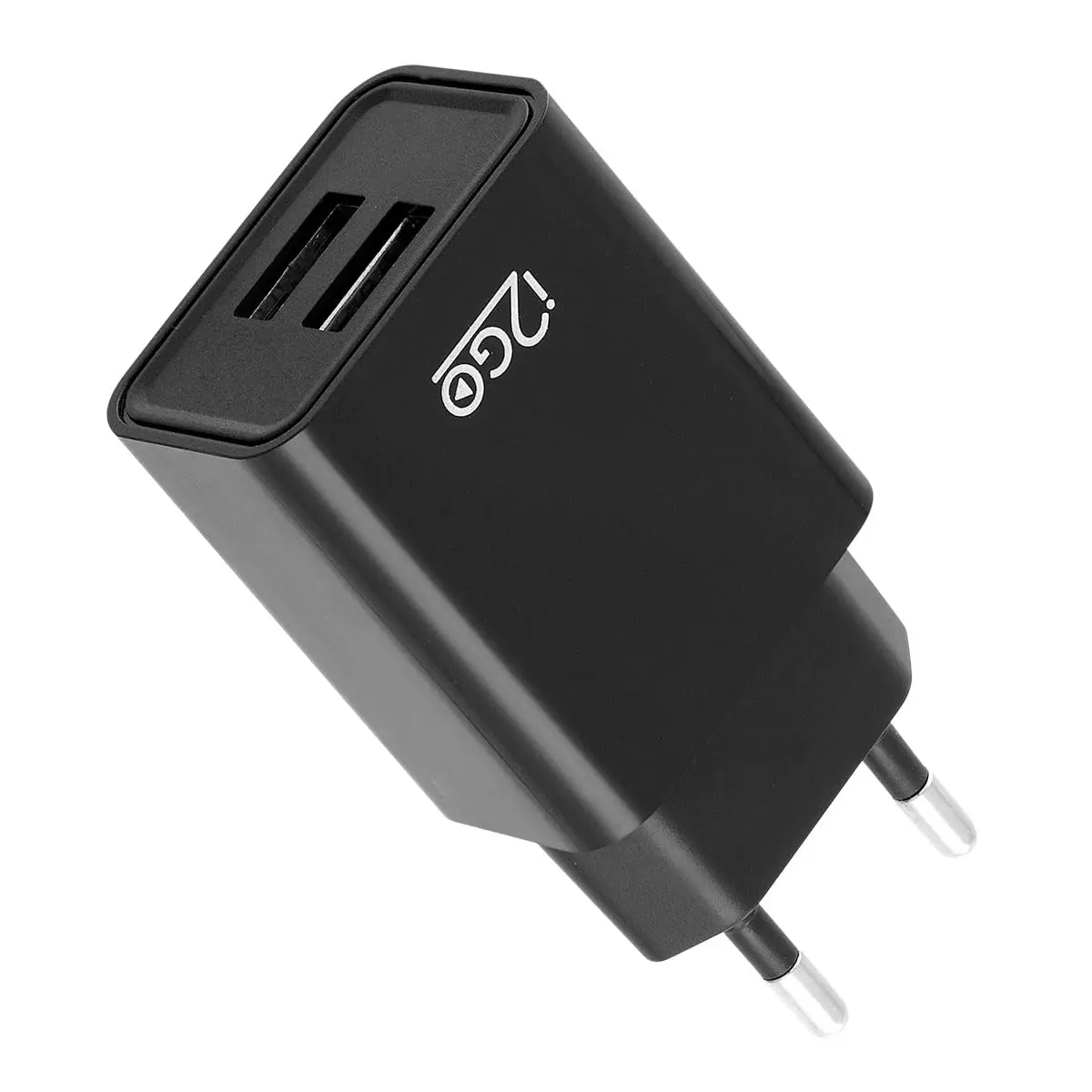 Tomada USB 2, i2GO, Entrada 100V-240V 50/60Hz 0. 15ª, Saída 5V – 2.4A, Preto