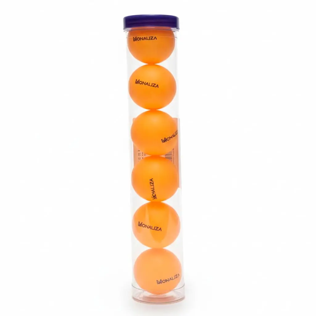Kit 6 Bolas Tênis de Mesa Ping Pong Com Tubo Premium | Laranja, Resistente, Para Treino, Jogo, Brincadeira, Durável