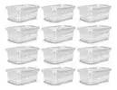 Pote com Trava Vasilha Erca Plast Micro e Freezer 750ml Reutilizável Cor Transparente Premium 12 unidades - 1