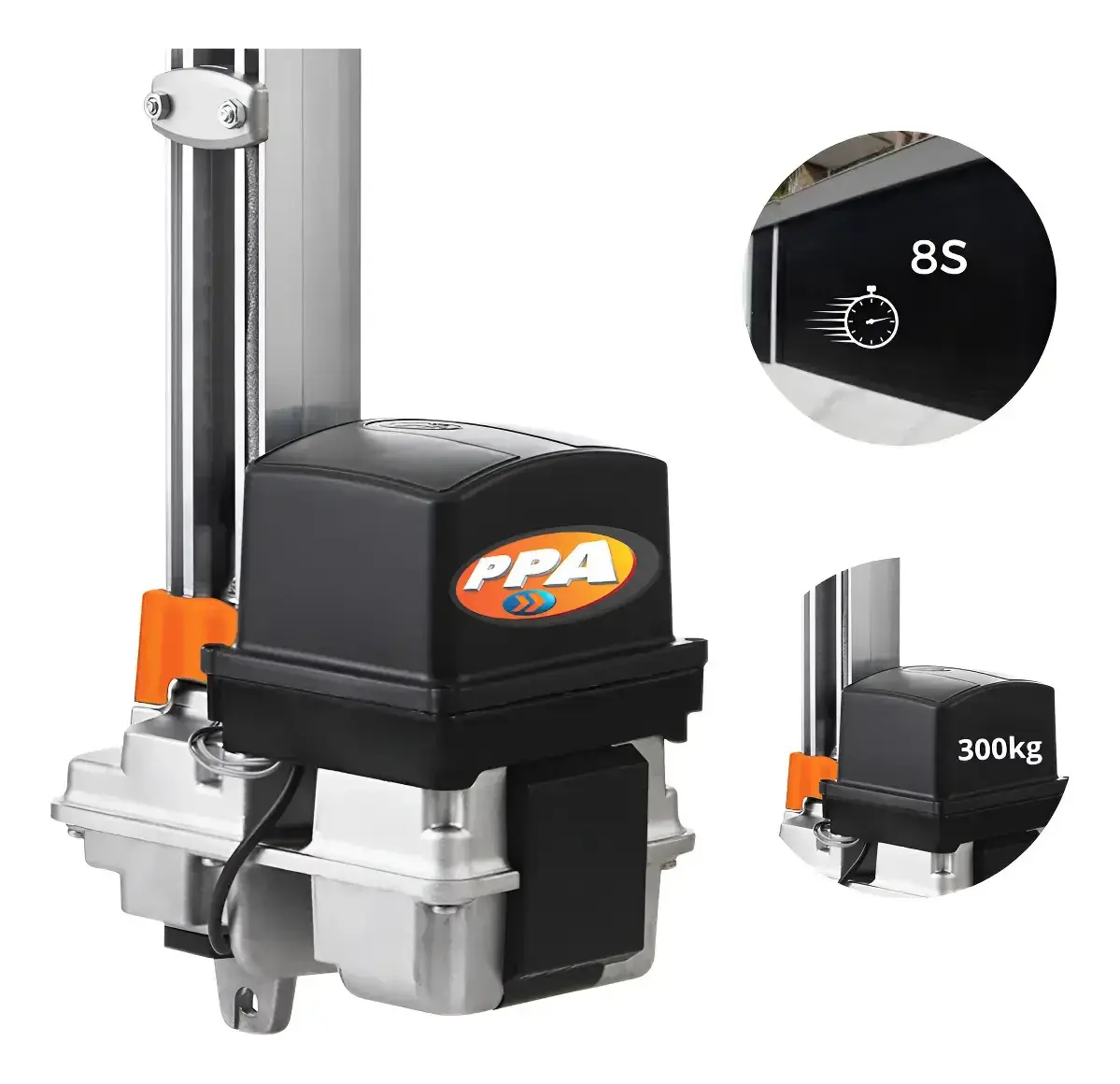 Motor Portão Basculante Ppa Bv Home Legero 300kg 1/4hp 8s Preto